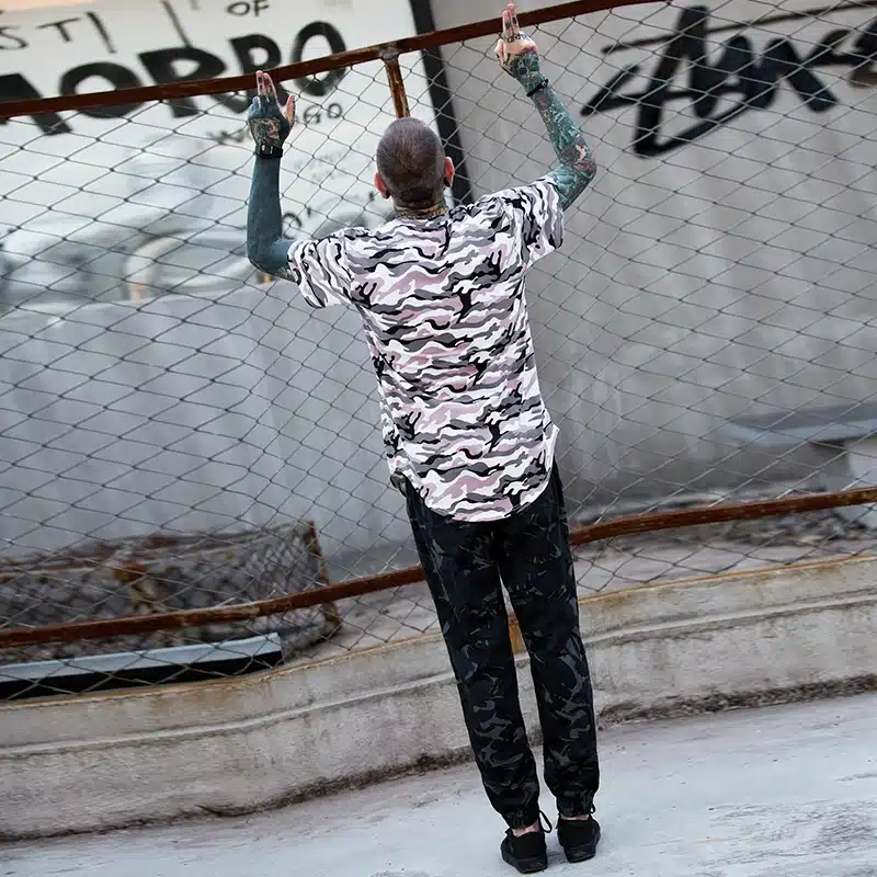Summer Extended Curved Hem T Shirt Men Camouflage Longline Hip Hop T-shirt Elongated Tee Shirts Justin Bieber Kanye West 31