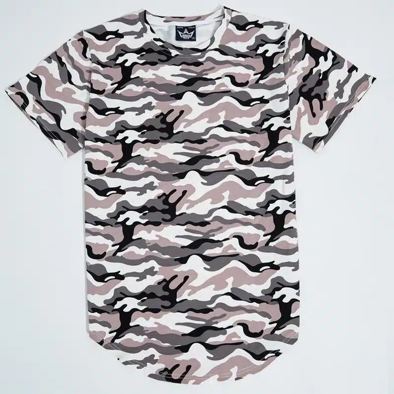 Summer Extended Curved Hem T Shirt Men Camouflage Longline Hip Hop T-shirt Elongated Tee Shirts Justin Bieber Kanye West 32
