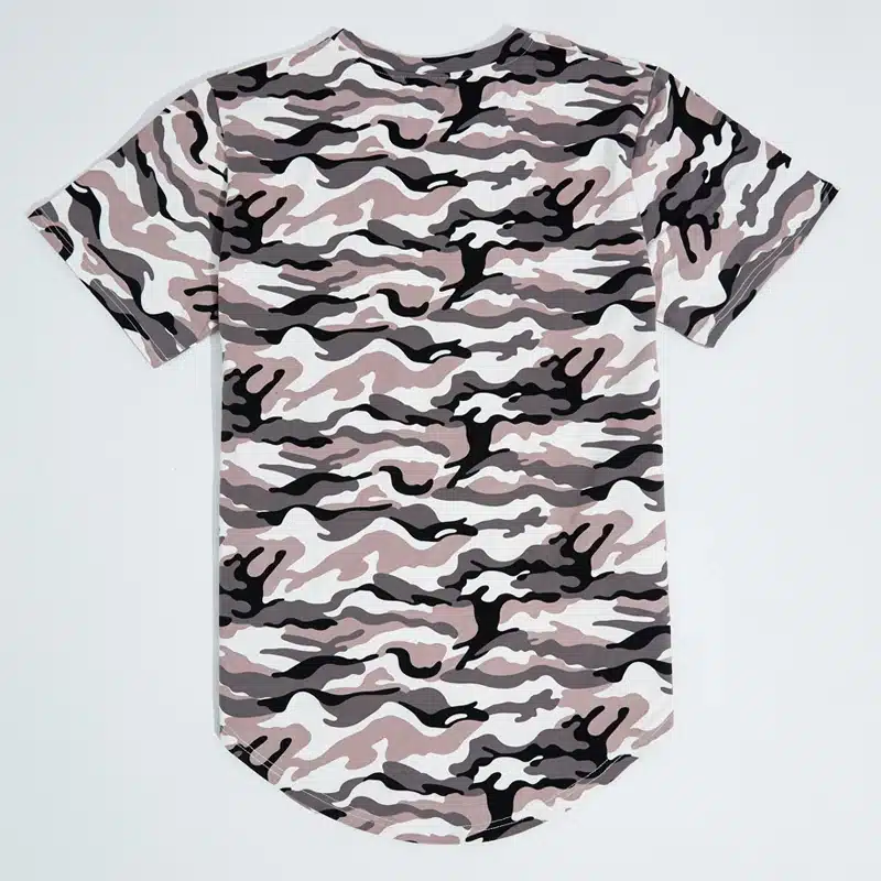 Summer Extended Curved Hem T Shirt Men Camouflage Longline Hip Hop T-shirt Elongated Tee Shirts Justin Bieber Kanye West 33