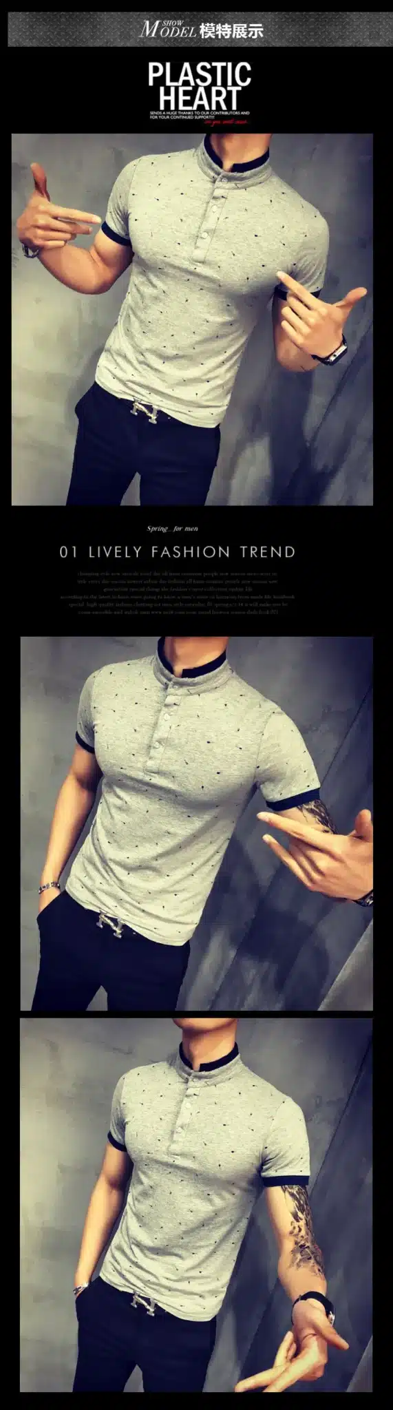 2017 Summer Guitar Printed Stand Collar Polo Shirt Men Short Sleeve Casual Men Shirts Slim Fit Polo Homme Cotton Mens Polos 15