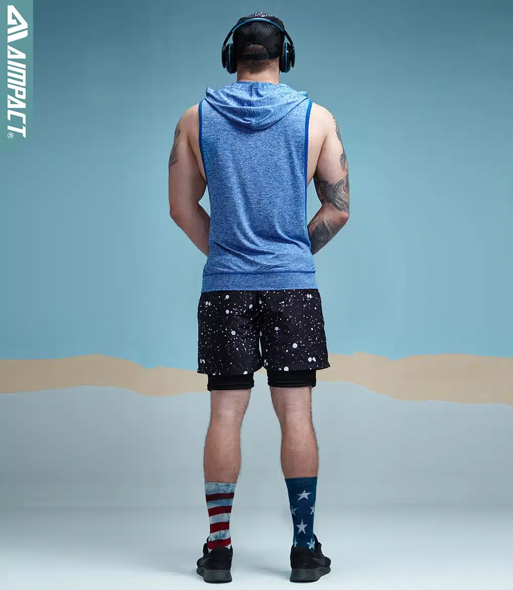 Aimpact Men's Tank Top Sleeveless Hoodie Fitness Bodybuilding Muscle Cut Stringer Crossfit Workout Tops Activewear Male AM1008 16
