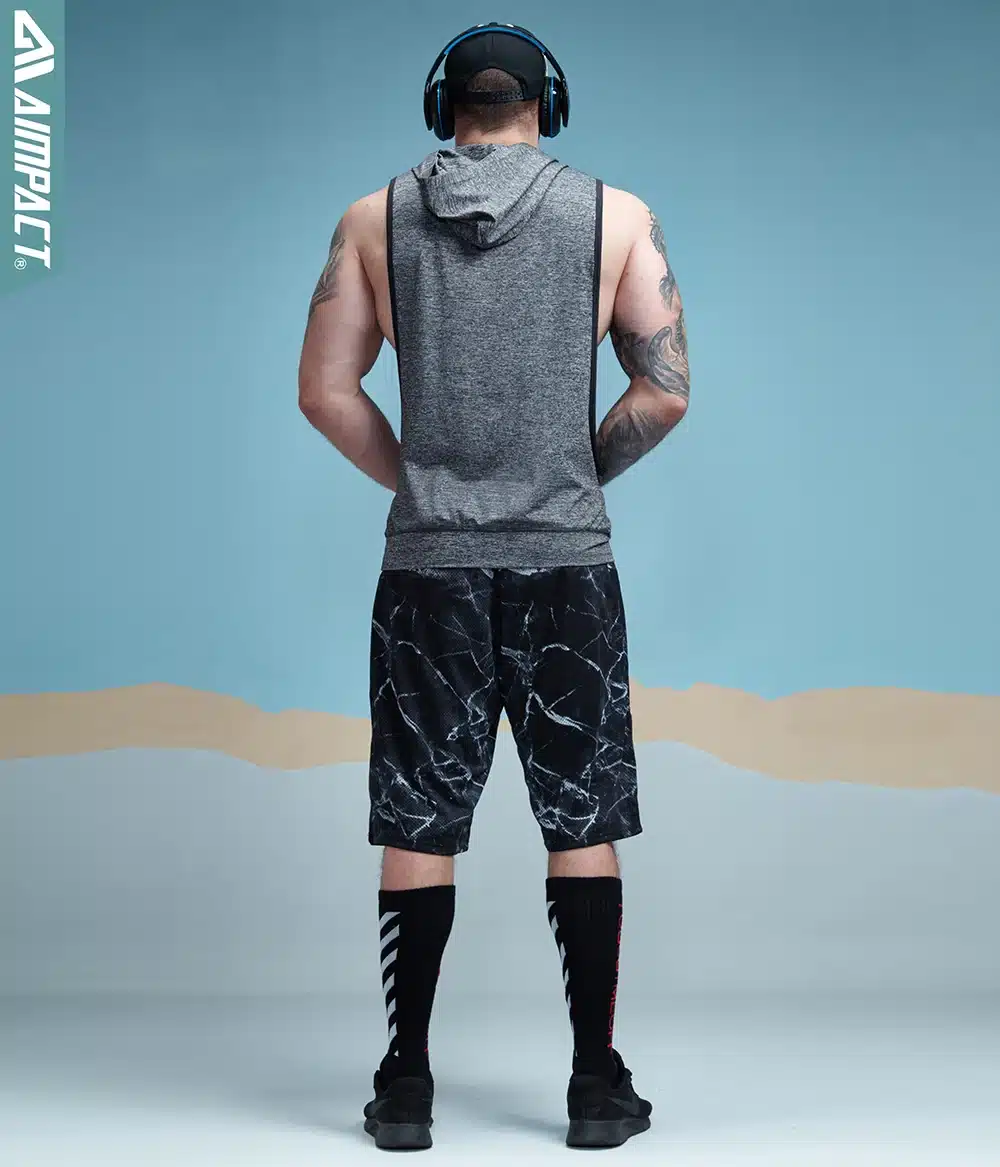 Aimpact Men's Tank Top Sleeveless Hoodie Fitness Bodybuilding Muscle Cut Stringer Crossfit Workout Tops Activewear Male AM1008 25