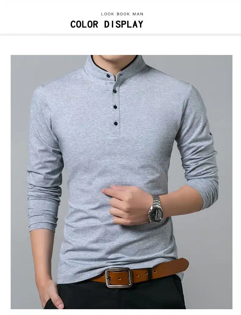 High Quality Men Polo Shirt Mens Long Sleeve Solid Polo Shirts Camisa Polos Masculina 2017 Casual cotton Plus size S-3XL Tops 14