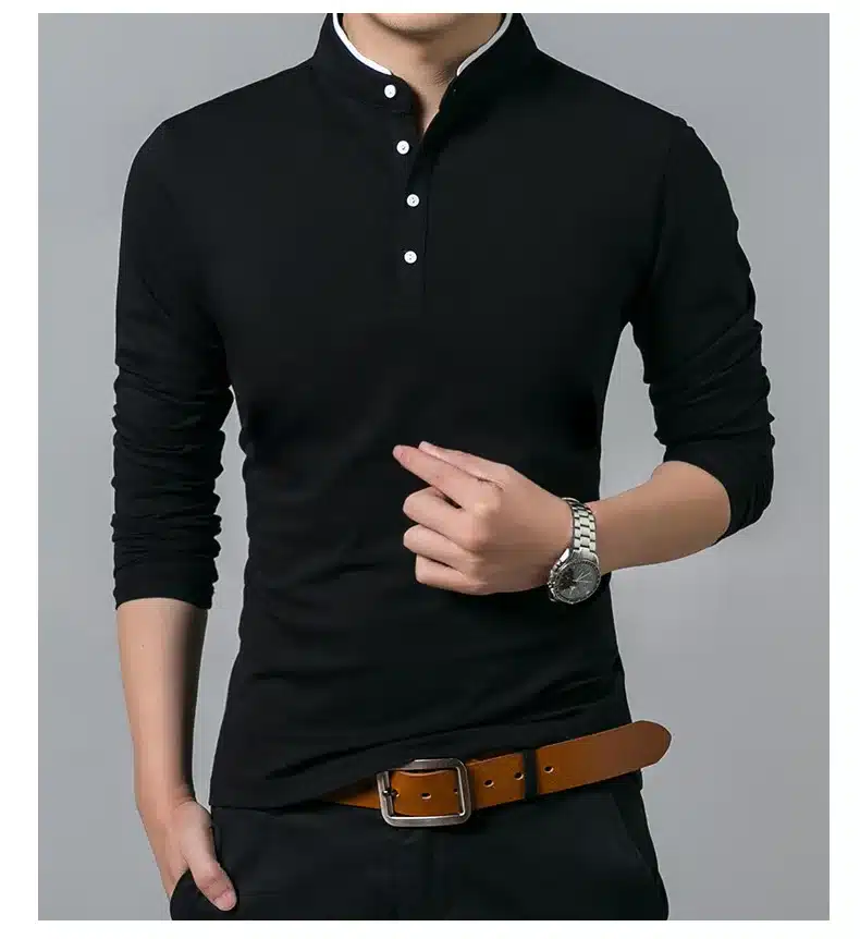 High Quality Men Polo Shirt Mens Long Sleeve Solid Polo Shirts Camisa Polos Masculina 2017 Casual cotton Plus size S-3XL Tops 21