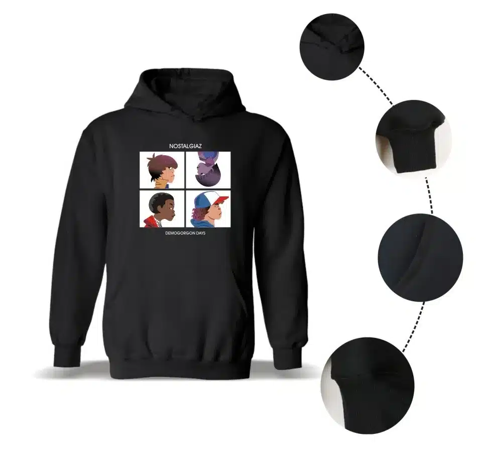 2017 Trendy Faces Stranger Things Hooded Mens Hoodies and Sweatshirts Oversized for Autumn with Hip Hop Winter Hoodies Men Brand 22