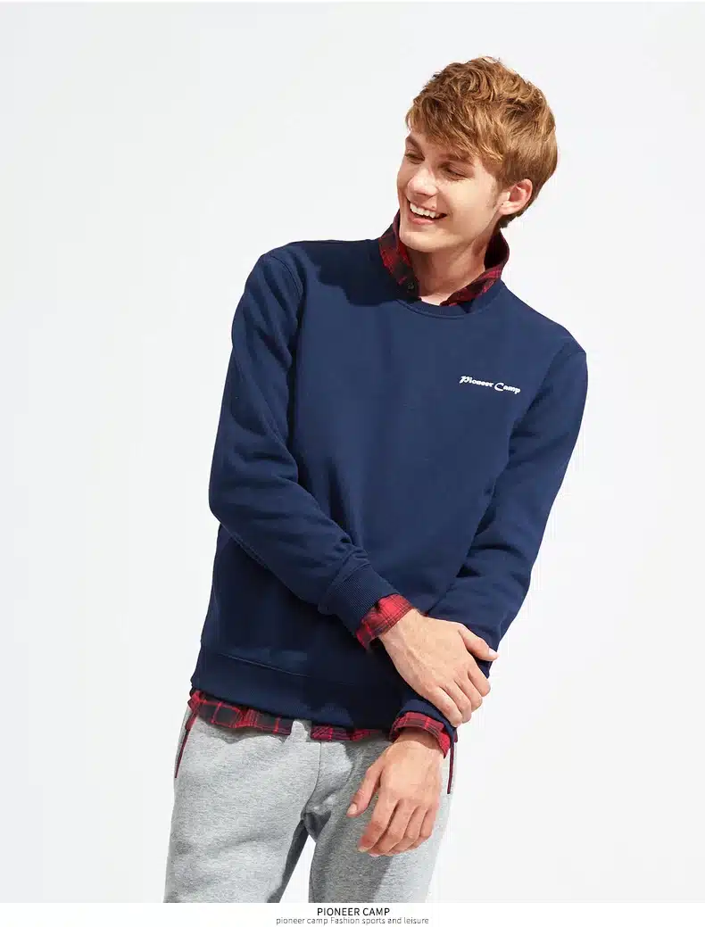 Pioneer Camp 2017 fashion fleece thicken hoodies men warm 100%cotton brand clothing casual male hoody shark men sweatshirt XXXL 23