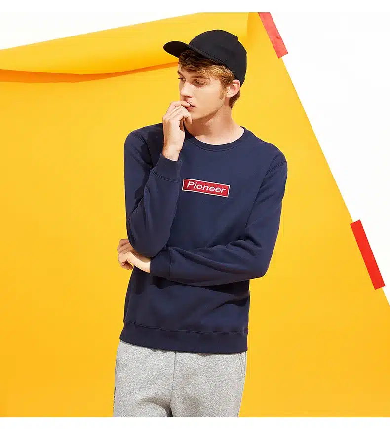 Pioneer Camp 2017 fashion fleece thicken hoodies men warm 100%cotton brand clothing casual male hoody shark men sweatshirt XXXL 28