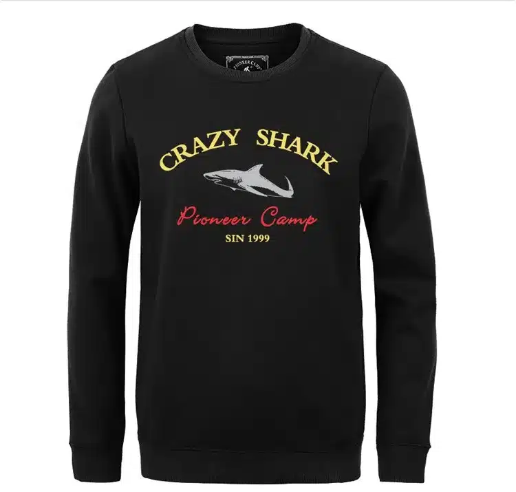 Pioneer Camp 2017 fashion fleece thicken hoodies men warm 100%cotton brand clothing casual male hoody shark men sweatshirt XXXL 32