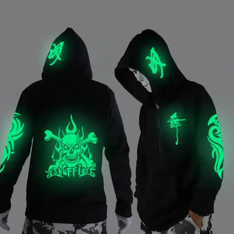 Noctilucent long-sleeved jacket clothes loose coat and students fashion clothing dance night shining clothing ghost dance 14