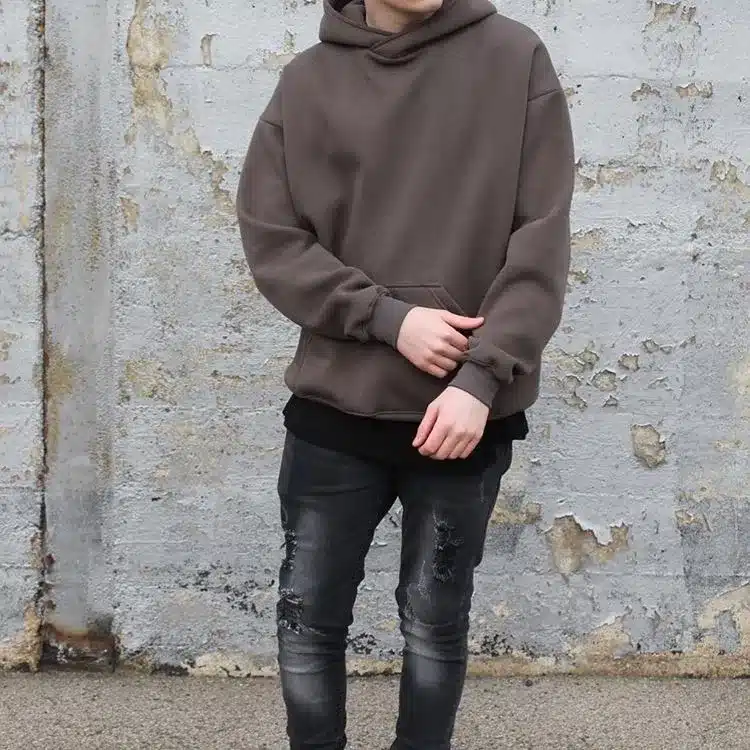 Man Si Tun New Streetwear Pullovers Drake Kanye West Plain Fleece Oversized Hoodie Kpop Clothes Tracksuit Hoodies Men Hip Hop 30