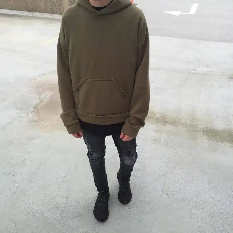 Man Si Tun New Streetwear Pullovers Drake Kanye West Plain Fleece Oversized Hoodie Kpop Clothes Tracksuit Hoodies Men Hip Hop 36