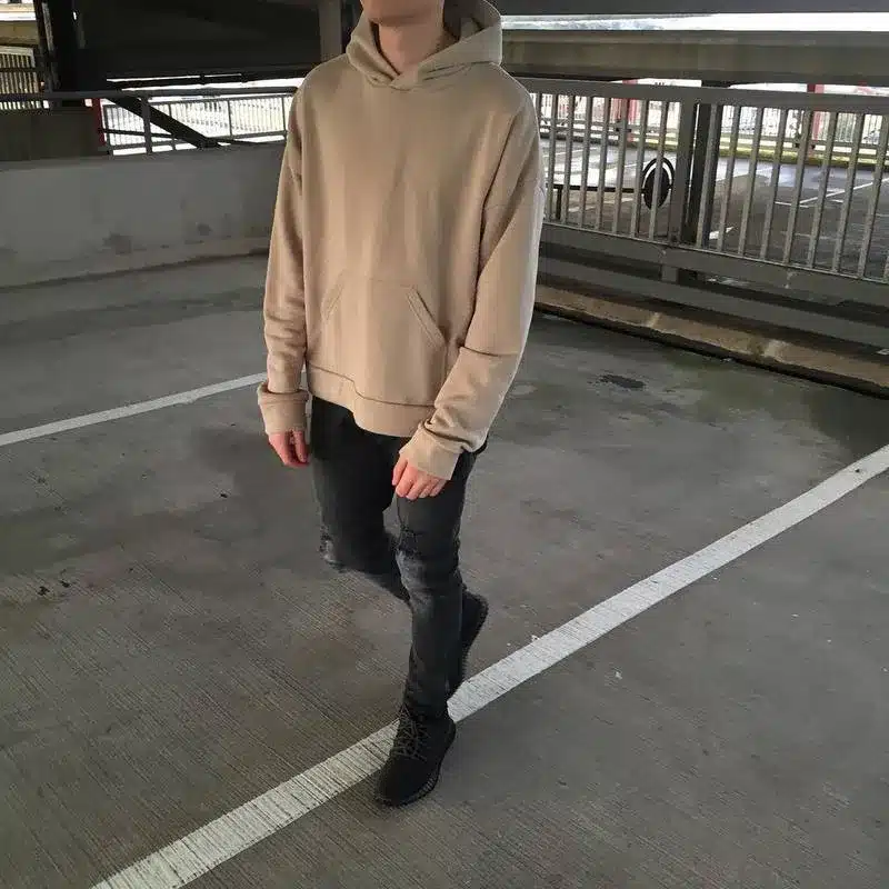 Man Si Tun New Streetwear Pullovers Drake Kanye West Plain Fleece Oversized Hoodie Kpop Clothes Tracksuit Hoodies Men Hip Hop 40