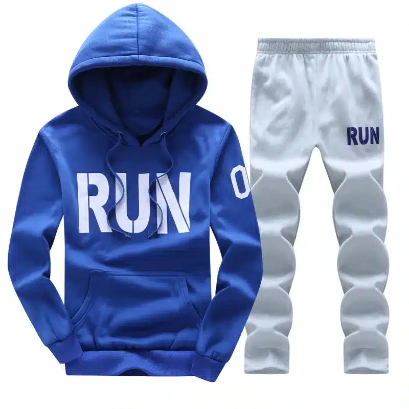 Tracksuit Men Hoodies Men Winter Fleece Tracksuits Print Sportswear 2PC Jackets + Pants Sudaderas Hombre Men's Clothing D31 4