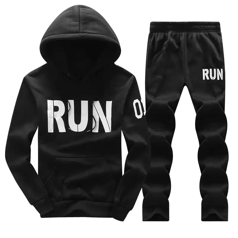 Tracksuit Men Hoodies Men Winter Fleece Tracksuits Print Sportswear 2PC Jackets + Pants Sudaderas Hombre Men's Clothing D31 6