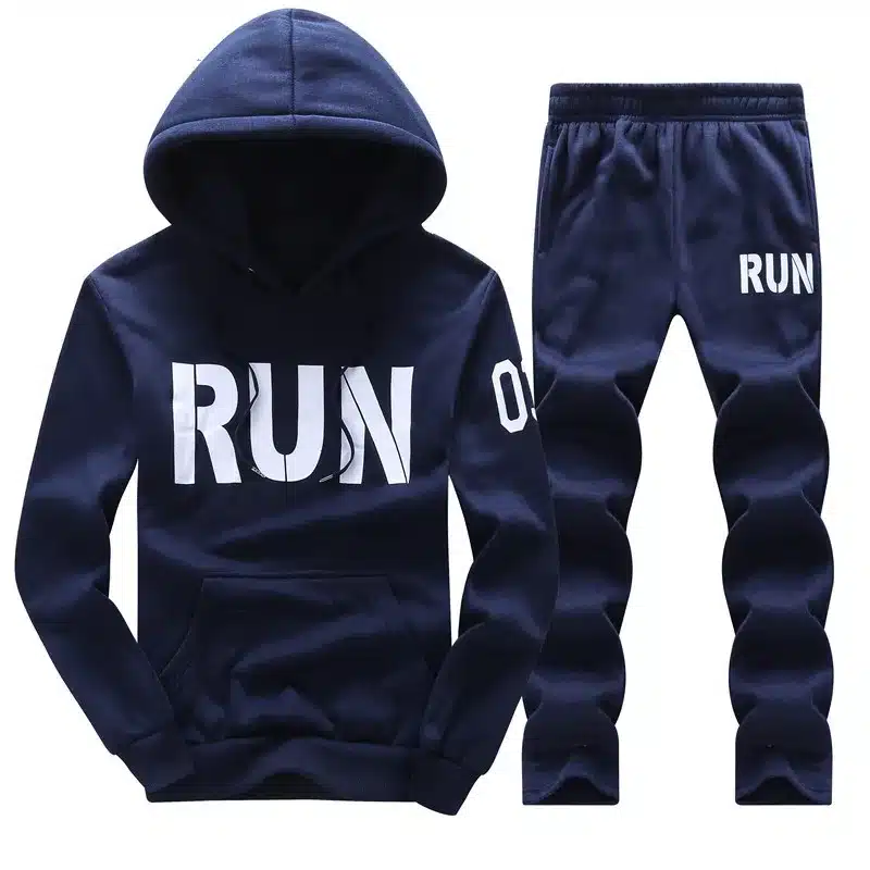 Tracksuit Men Hoodies Men Winter Fleece Tracksuits Print Sportswear 2PC Jackets + Pants Sudaderas Hombre Men's Clothing D31 7
