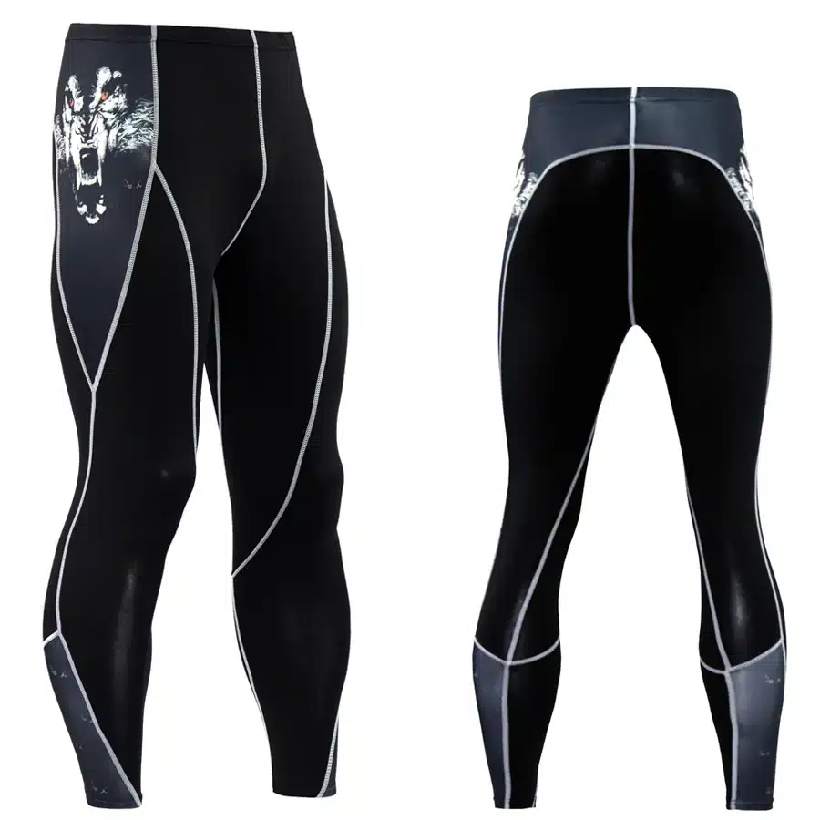 2017 New Fashion Mens Compression Pants 3D Print Quick Dry Skinny Leggings Tights Fitness MMA Pants Stitching Tousers 13