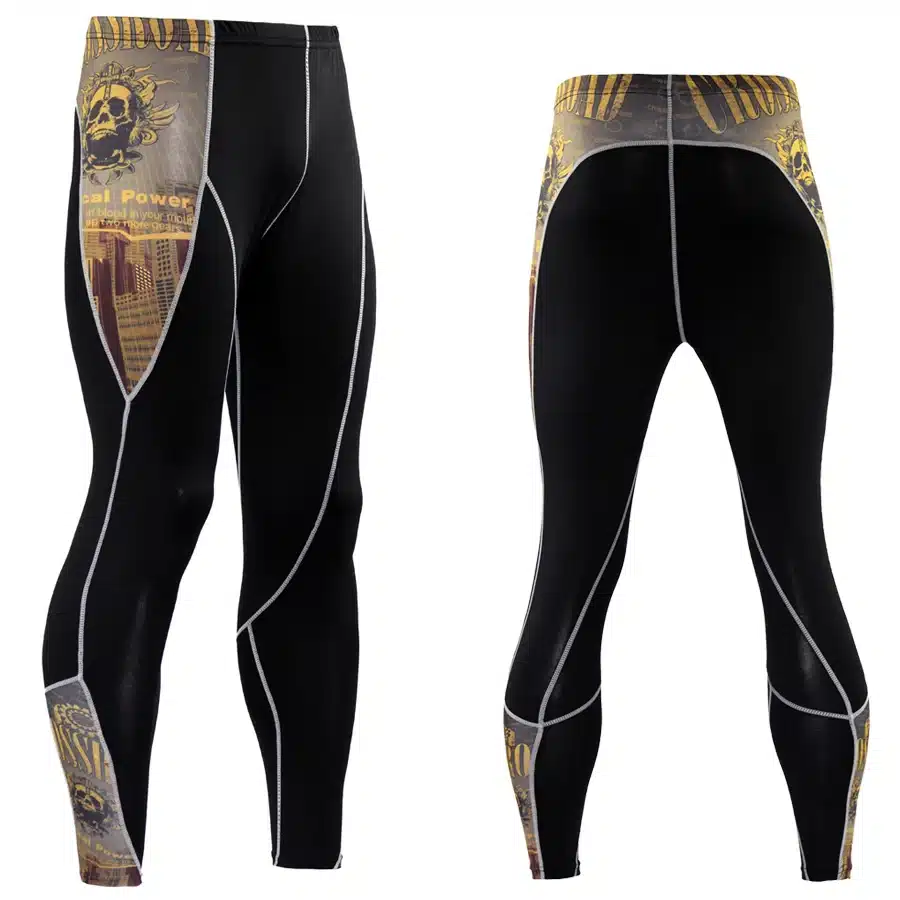 2017 New Fashion Mens Compression Pants 3D Print Quick Dry Skinny Leggings Tights Fitness MMA Pants Stitching Tousers 18
