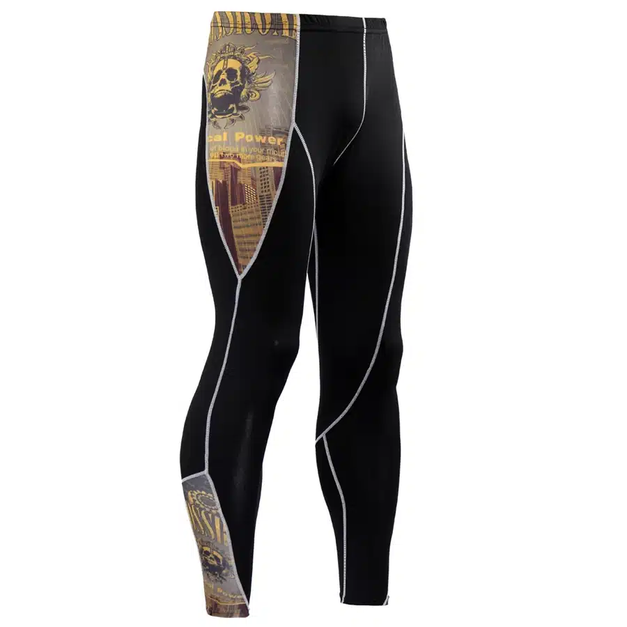 2017 New Fashion Mens Compression Pants 3D Print Quick Dry Skinny Leggings Tights Fitness MMA Pants Stitching Tousers 24