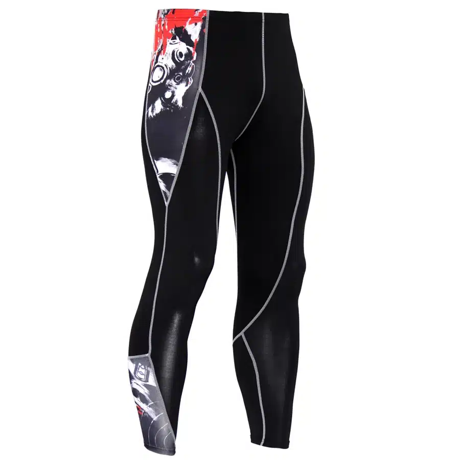 2017 New Fashion Mens Compression Pants 3D Print Quick Dry Skinny Leggings Tights Fitness MMA Pants Stitching Tousers 26