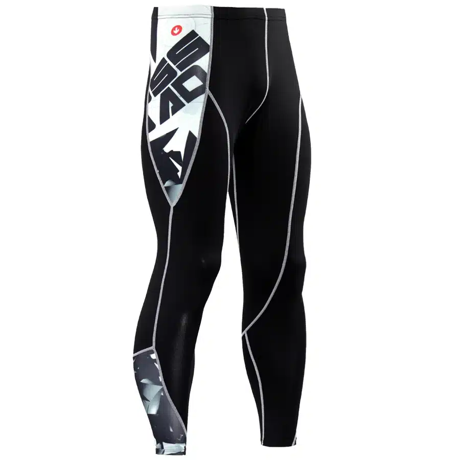 2017 New Fashion Mens Compression Pants 3D Print Quick Dry Skinny Leggings Tights Fitness MMA Pants Stitching Tousers 33