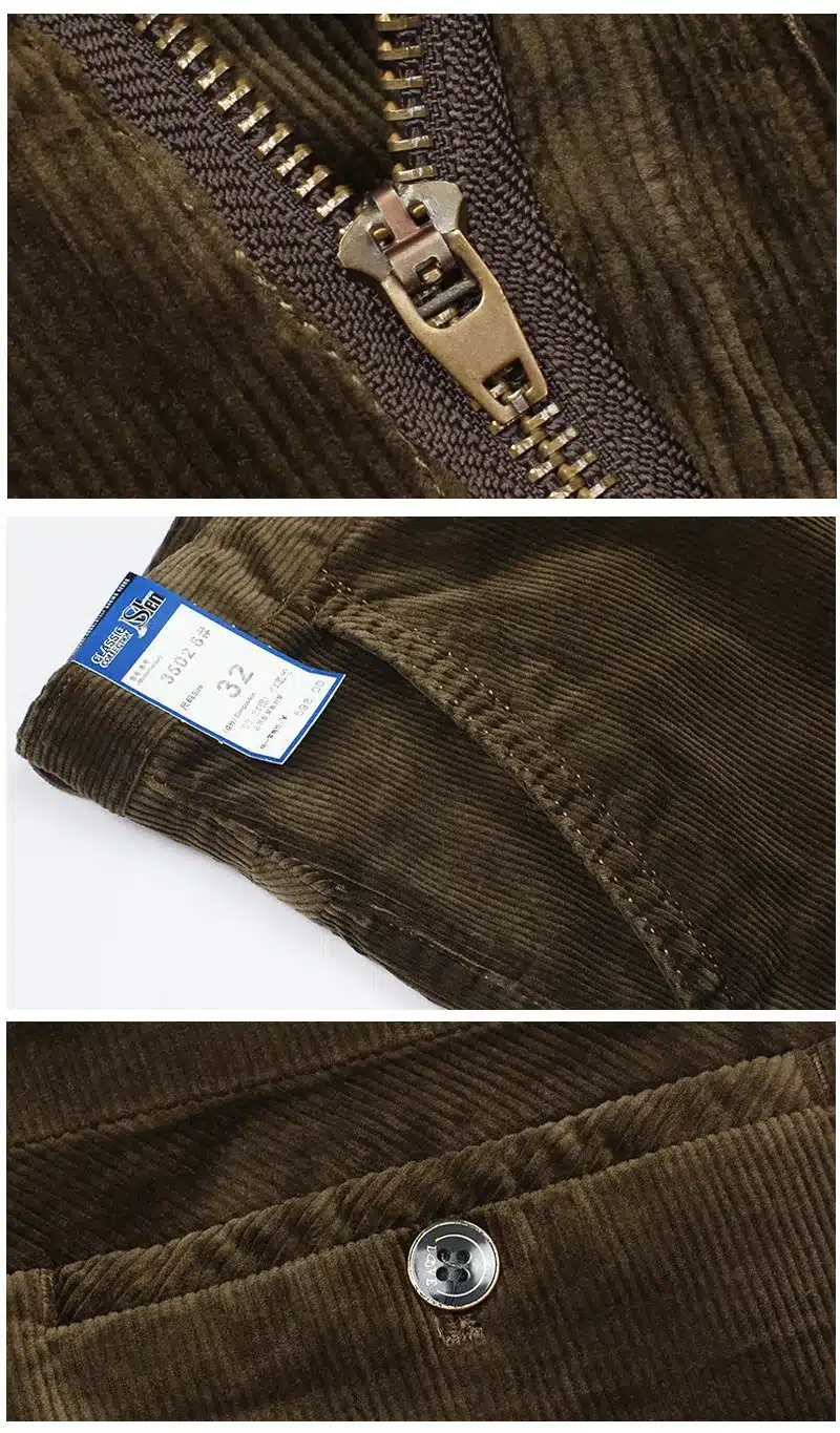 Autumn and winter Corduroy pants men business casual pants loose elastic middle-aged straight pants thicken corduroy trousers 29