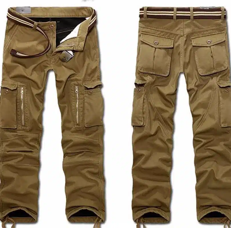 29-40 Plus size Men Cargo Pants Winter Thick Warm Pants Full Length Multi Pocket Casual Military Baggy Tactical Trousers 13