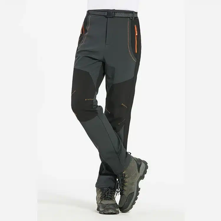 LOMAIYI Men's Winter Stretch Casual Pants Men Warm Fleece Lining Sweatpants Shark Skin Trousers Mens Gray Softshell Pants,AM110 10