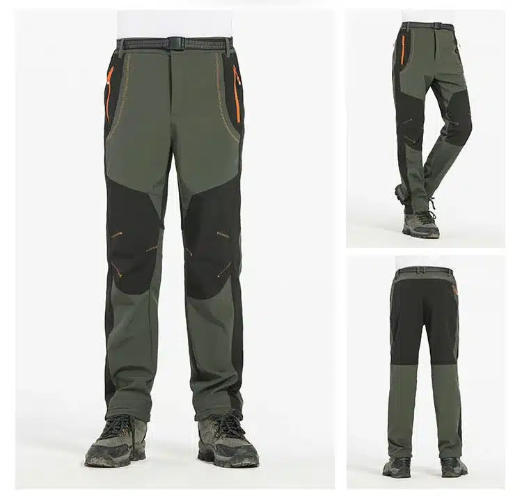 LOMAIYI Men's Winter Stretch Casual Pants Men Warm Fleece Lining Sweatpants Shark Skin Trousers Mens Gray Softshell Pants,AM110 18