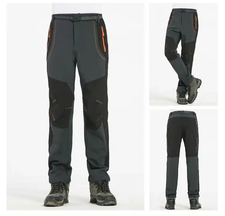 LOMAIYI Men's Winter Stretch Casual Pants Men Warm Fleece Lining Sweatpants Shark Skin Trousers Mens Gray Softshell Pants,AM110 19