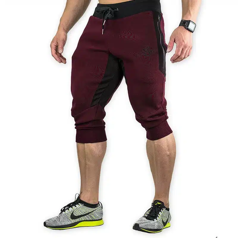 YEMEKE 2017 Hot sales Summer mens Leisure Calf length Cropped pants Man Drawstring Joggers Baggy streetwear Thin 2XL 9