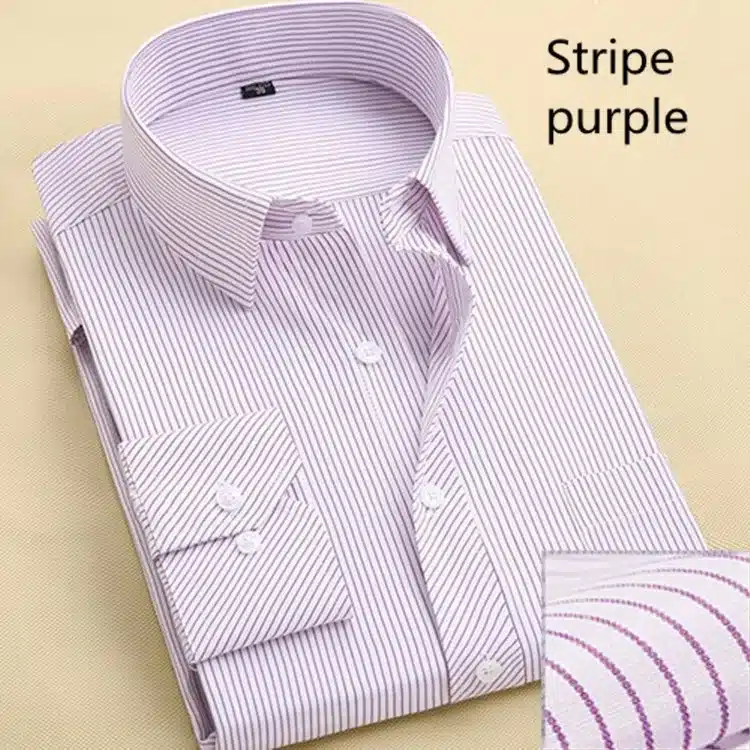 Long Sleeve Slim Men Dress Shirt 2018 Brand New Fashion Designer High Quality Solid Male Clothing Fit Business Shirts 4XL YN045 19