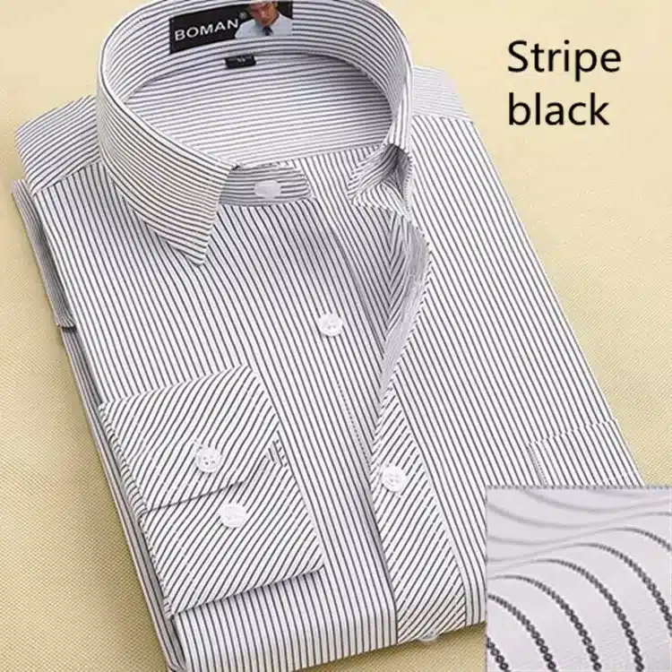 Long Sleeve Slim Men Dress Shirt 2018 Brand New Fashion Designer High Quality Solid Male Clothing Fit Business Shirts 4XL YN045 24