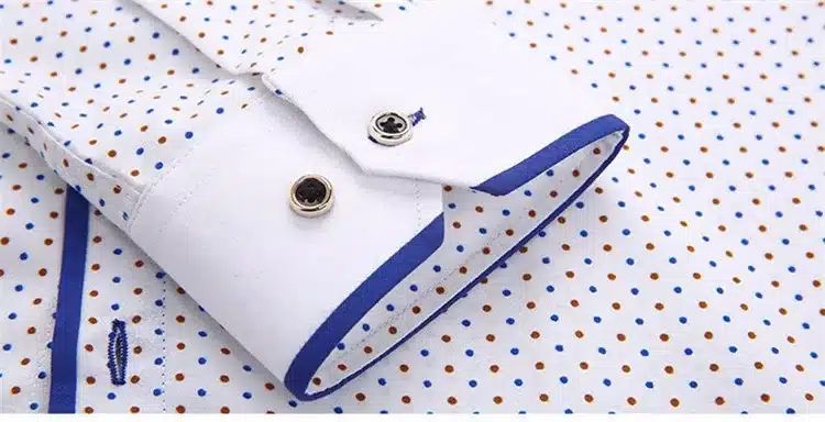 2017 Men Fashion Casual Long Sleeved Printed shirt Slim Fit Male Social Business Dress Shirt Brand Men Clothing Soft Comfortable 8