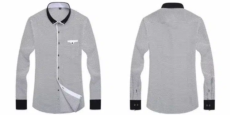2017 Men Fashion Casual Long Sleeved Printed shirt Slim Fit Male Social Business Dress Shirt Brand Men Clothing Soft Comfortable 13