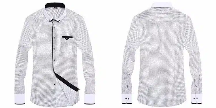 2017 Men Fashion Casual Long Sleeved Printed shirt Slim Fit Male Social Business Dress Shirt Brand Men Clothing Soft Comfortable 21