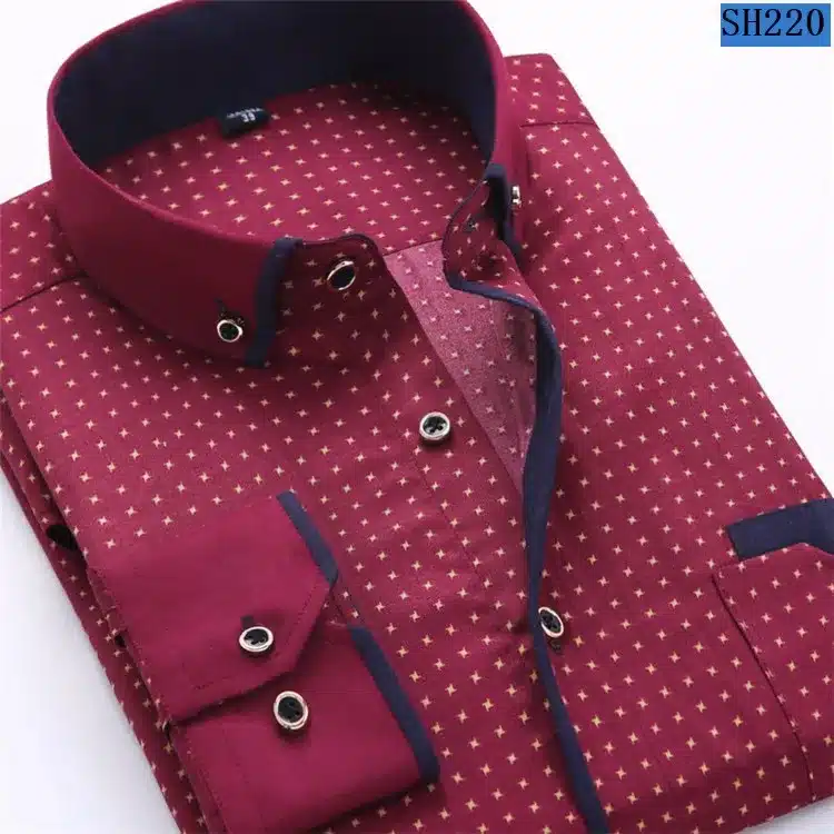 2017 Men Fashion Casual Long Sleeved Printed shirt Slim Fit Male Social Business Dress Shirt Brand Men Clothing Soft Comfortable 22