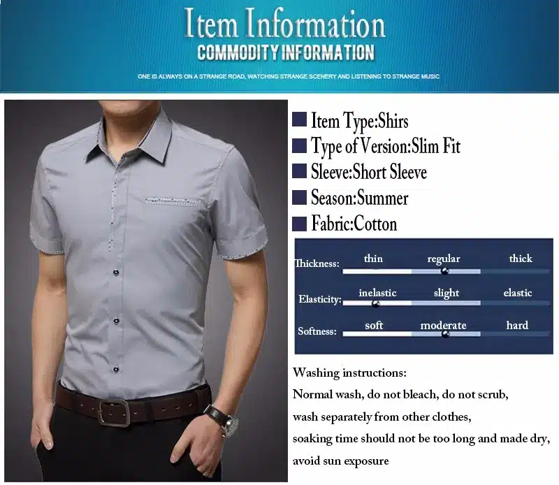 2017 Summer New Men's Shirt Brand Luxury Men Cotton Short Sleeves Dress Shirt Turn-down Collar Cardigan Shirt Men Clothes 25