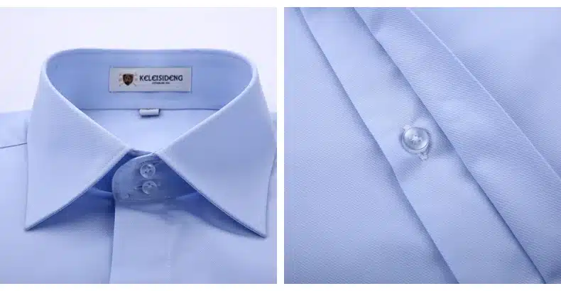 Mens Non Iron Slim Fit French Cuff Dress Shirt Long Sleeve Covered Placket Solid Twill Elegant Tuxedo Shirts(Cufflinks Included) 20