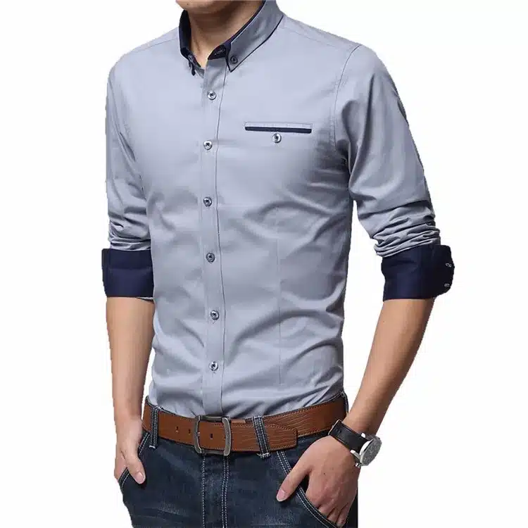 2018 New Spring Cotton Shirts Men High Quality Long Sleeve Slim Fit Shirt Pure Color Modern Casual Camisa Big Size 5XL YN270 13