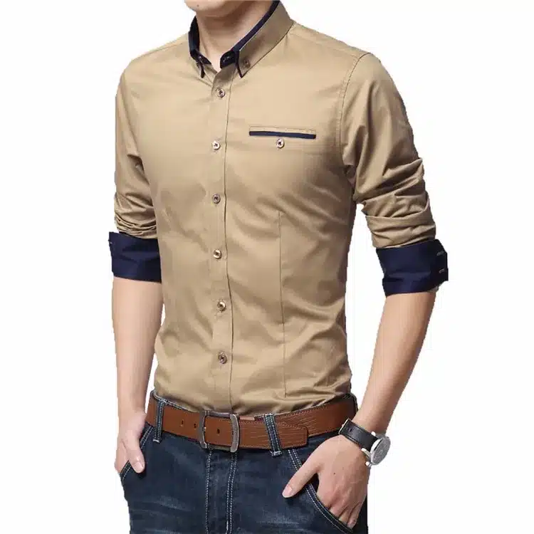 2018 New Spring Cotton Shirts Men High Quality Long Sleeve Slim Fit Shirt Pure Color Modern Casual Camisa Big Size 5XL YN270 16