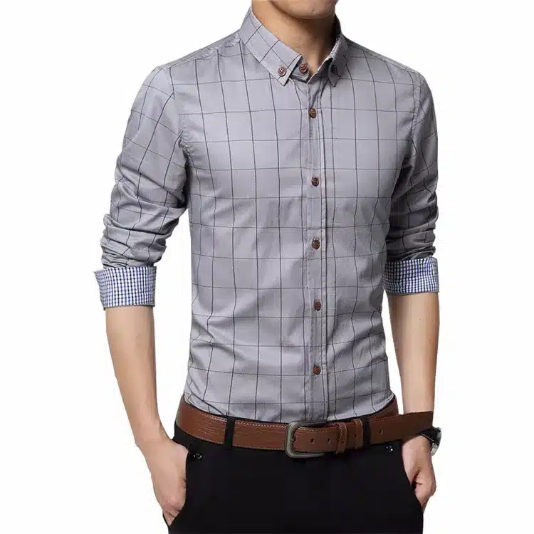 Plus Size 4XL 5XL 2018 Men's Plaid 100% Cotton Dress Shirts Male Long Sleeve Slim Fit Business Casual Shirt Camisa For Man YN259 15
