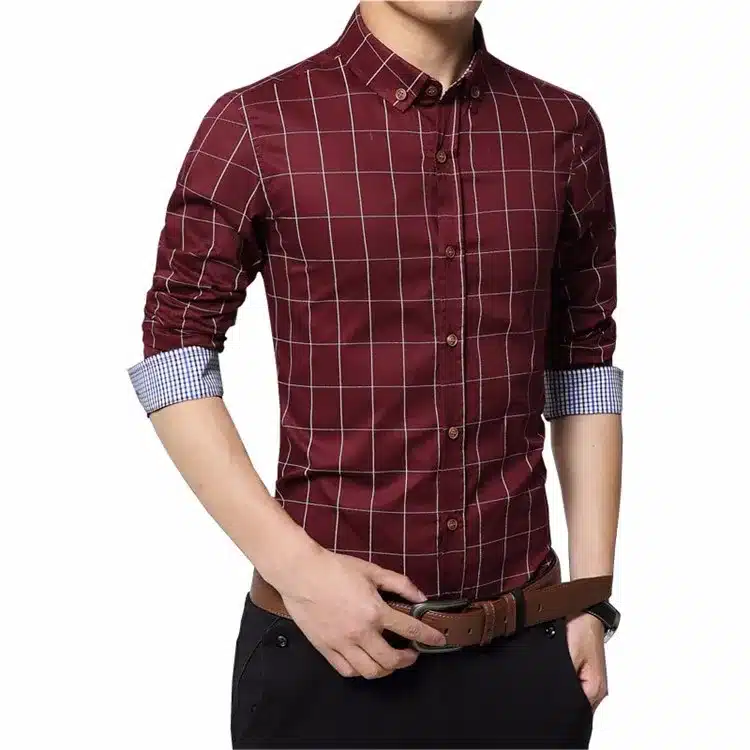 Plus Size 4XL 5XL 2018 Men's Plaid 100% Cotton Dress Shirts Male Long Sleeve Slim Fit Business Casual Shirt Camisa For Man YN259 17