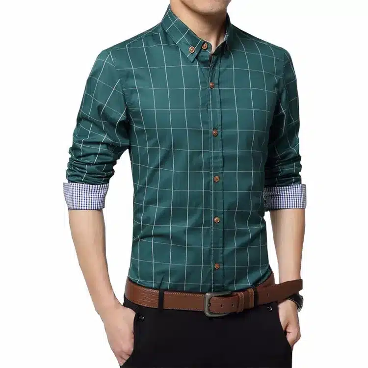 Plus Size 4XL 5XL 2018 Men's Plaid 100% Cotton Dress Shirts Male Long Sleeve Slim Fit Business Casual Shirt Camisa For Man YN259 18
