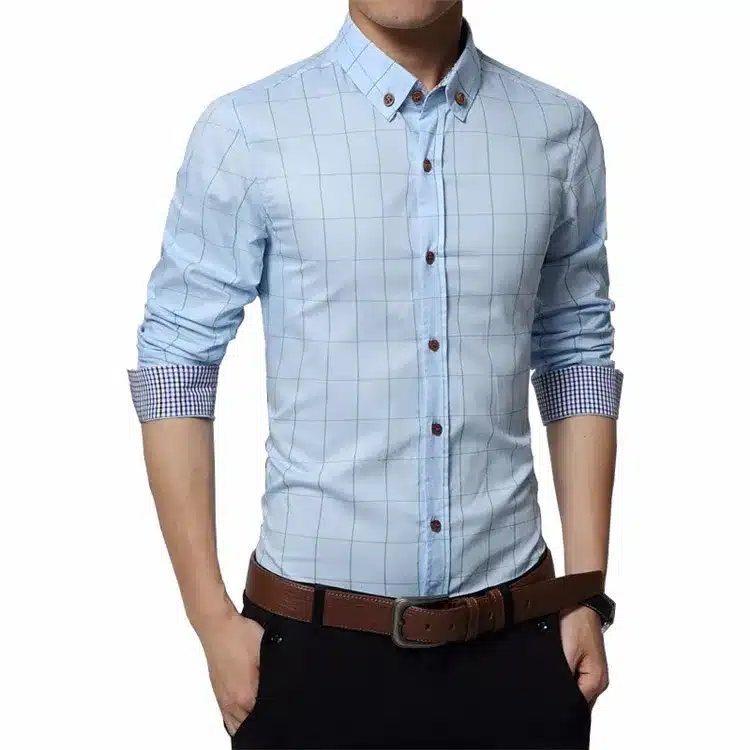 Plus Size 4XL 5XL 2018 Men's Plaid 100% Cotton Dress Shirts Male Long Sleeve Slim Fit Business Casual Shirt Camisa For Man YN259 19