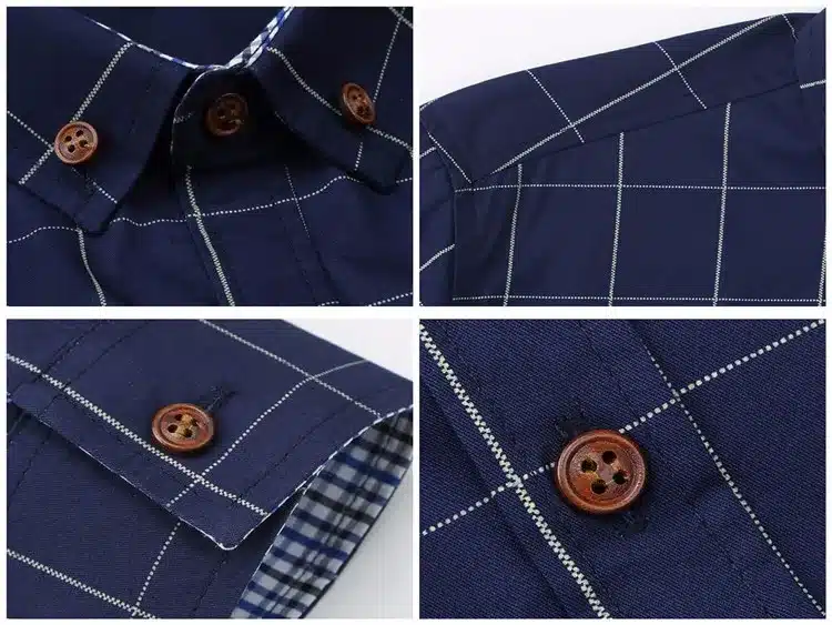 Plus Size 4XL 5XL 2018 Men's Plaid 100% Cotton Dress Shirts Male Long Sleeve Slim Fit Business Casual Shirt Camisa For Man YN259 21
