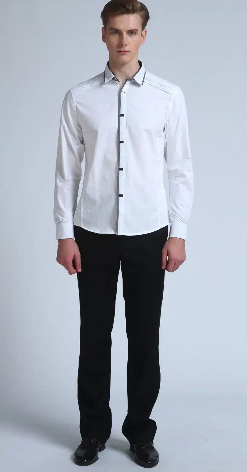 Top Quality Mwxsd brand mens casual long Sleeve 100% Cotton Shirts Men Rock Shirt Slim Fit solid Male dress shirt 16
