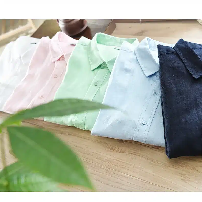 Men's 100% pure linen long-sleeved shirt men brand clothing men shirt S-3XL 5 colors solid white shirts men camisa shirts mens 5