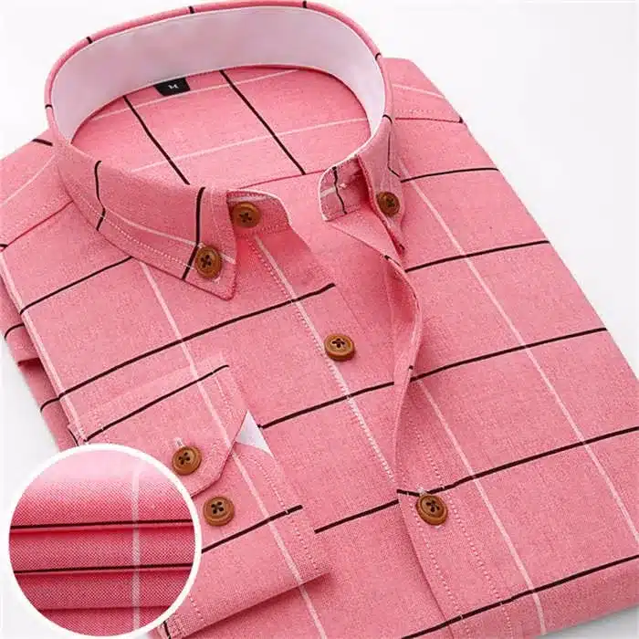 2016 New Oxford Plaid Casual Men's Shirt Slim Fit Formal&Business Occupation Man Shirts Spring Long Sleeve Men Dress Shirt M038 24