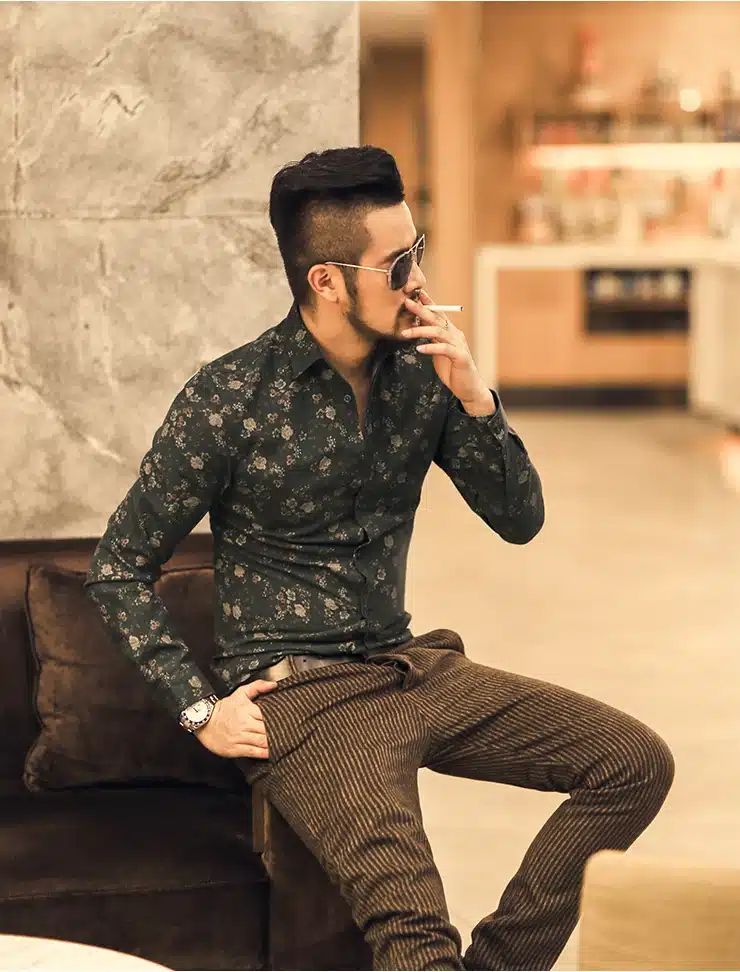 Men shirt Floral printing long sleeve shirts men clothes flowers printed shirts vintage Linen Casual Men Shirt 2016 new Spring 22