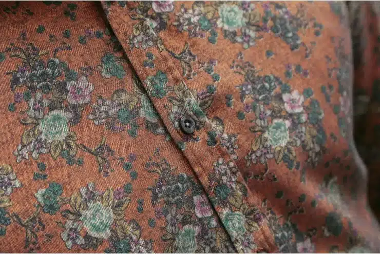 Men shirt Floral printing long sleeve shirts men clothes flowers printed shirts vintage Linen Casual Men Shirt 2016 new Spring 34